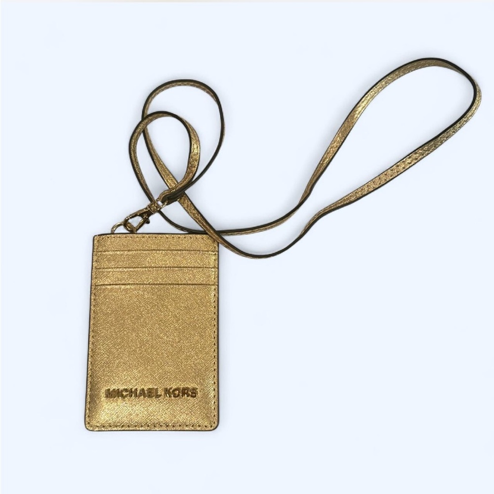 BRAND NEW Michael Kors Shimmering Gold CardHolder